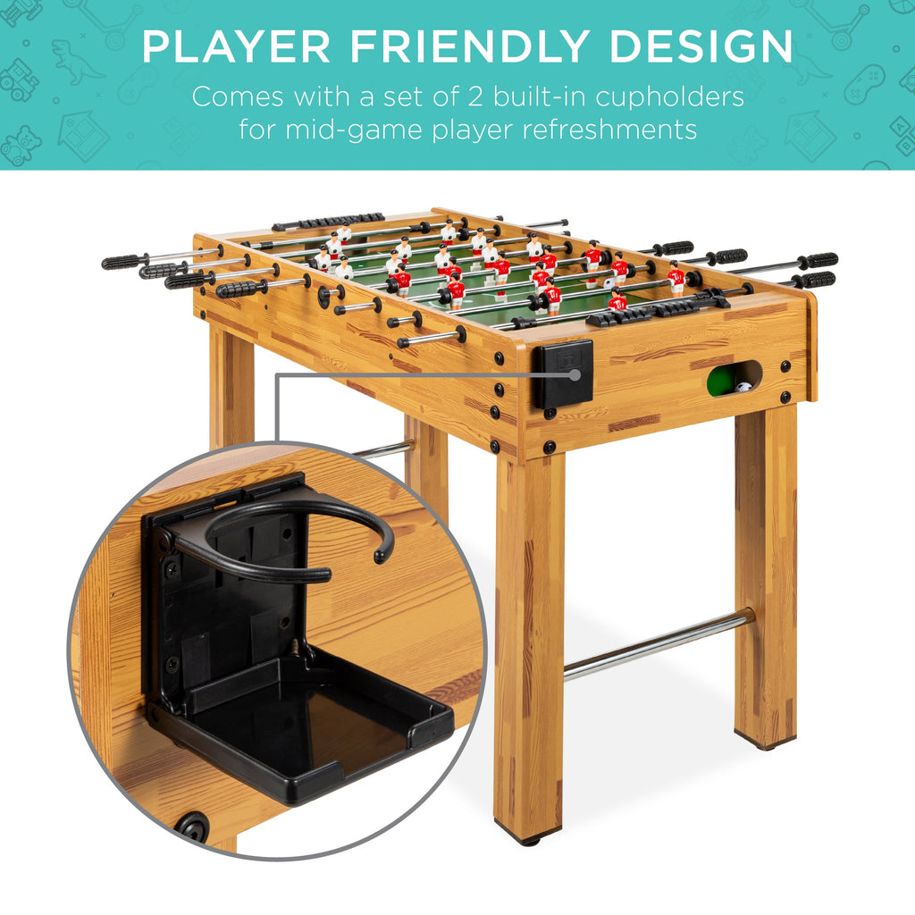 48in Foosball Table for Kids & Adults w/ 2 Balls
