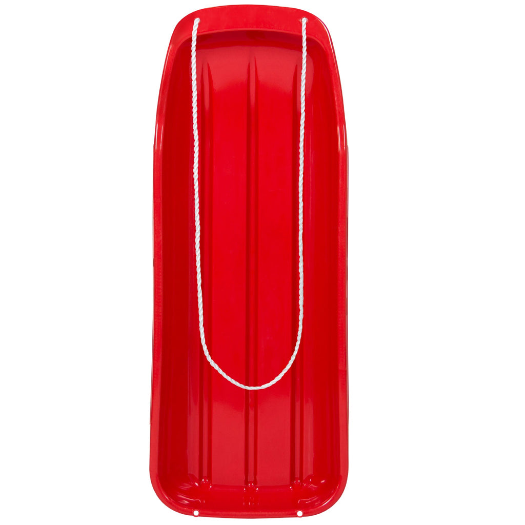 48in Kids Toboggan Snow Sled Board w/ Pull Rope Curved Edges