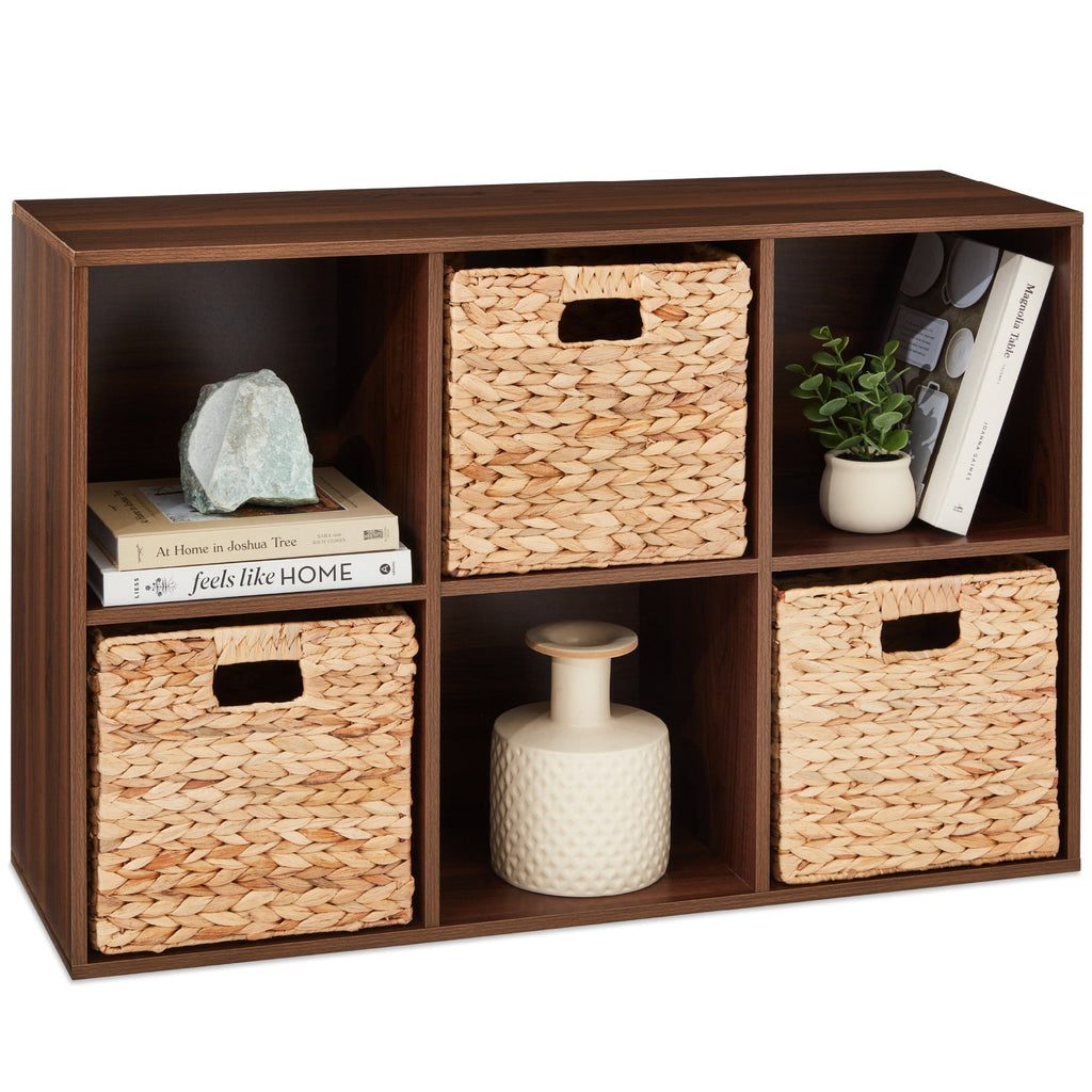 6-Cube Bookshelf 11in Storage Display w/ Removable Panels Customizable