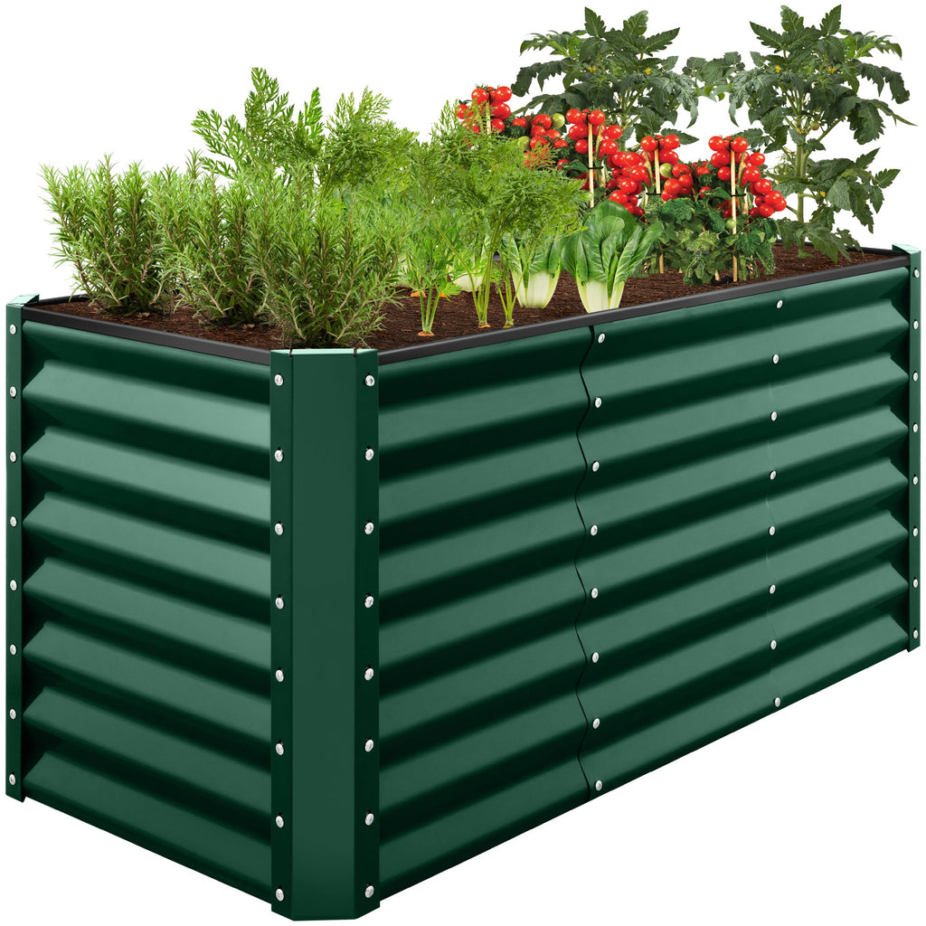 4x2x2FT Outdoor Steel Garden Bed for Vegetables Flowers & Herbs