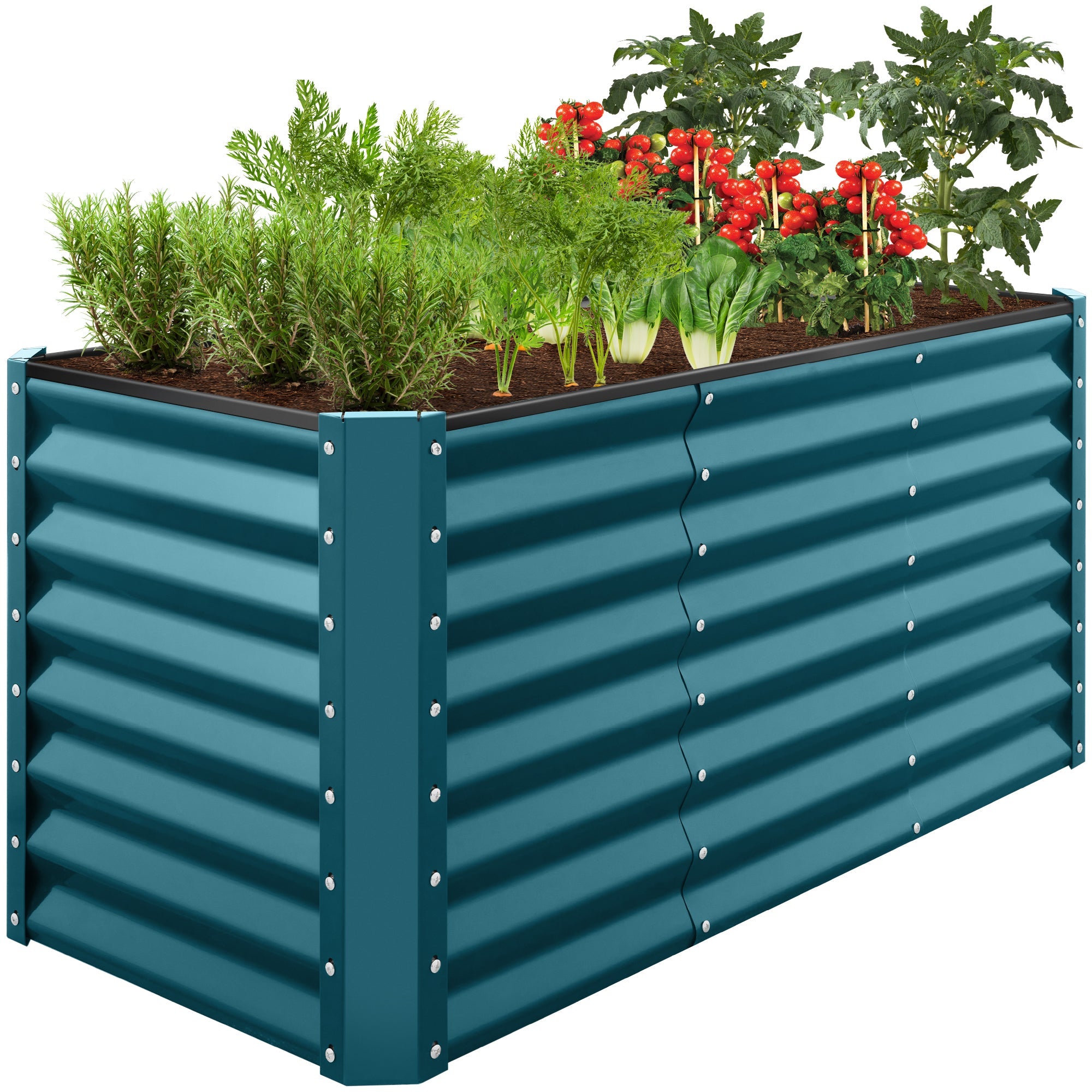 4x2x2FT Outdoor Steel Garden Bed for Vegetables Flowers & Herbs
