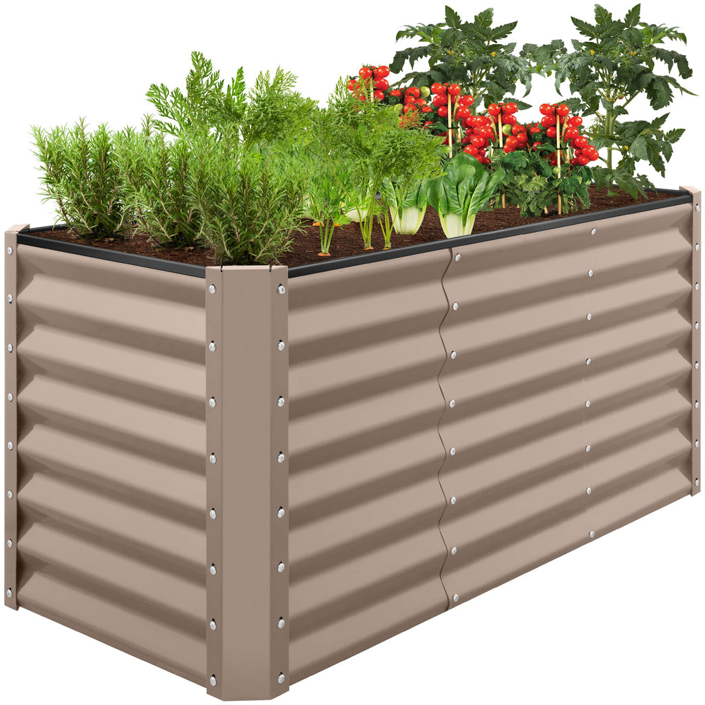 4x2x2FT Outdoor Steel Garden Bed for Vegetables Flowers & Herbs