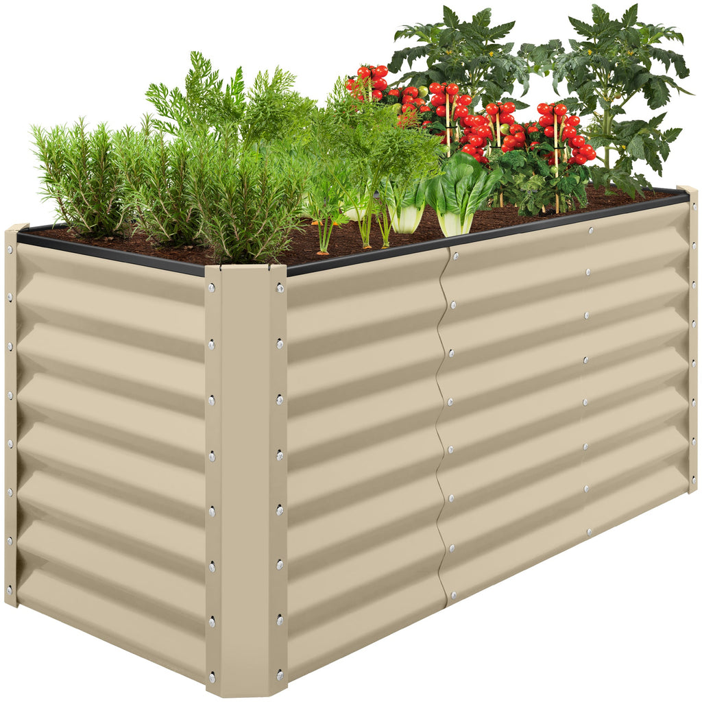 4x2x2FT Outdoor Steel Garden Bed for Vegetables Flowers & Herbs