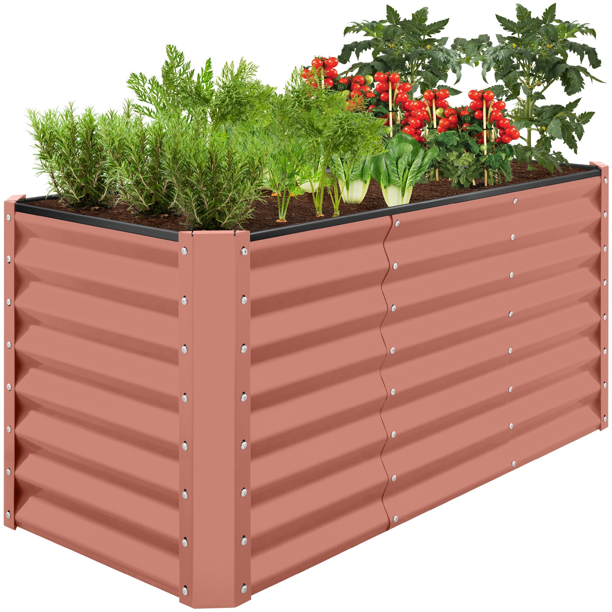 4x2x2FT Outdoor Steel Garden Bed for Vegetables Flowers & Herbs