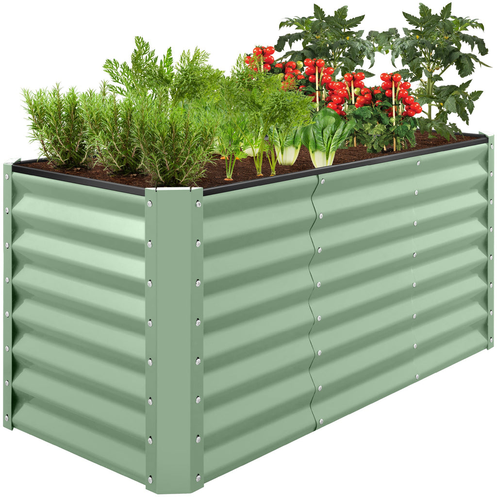 4x2x2FT Outdoor Steel Garden Bed for Vegetables Flowers & Herbs